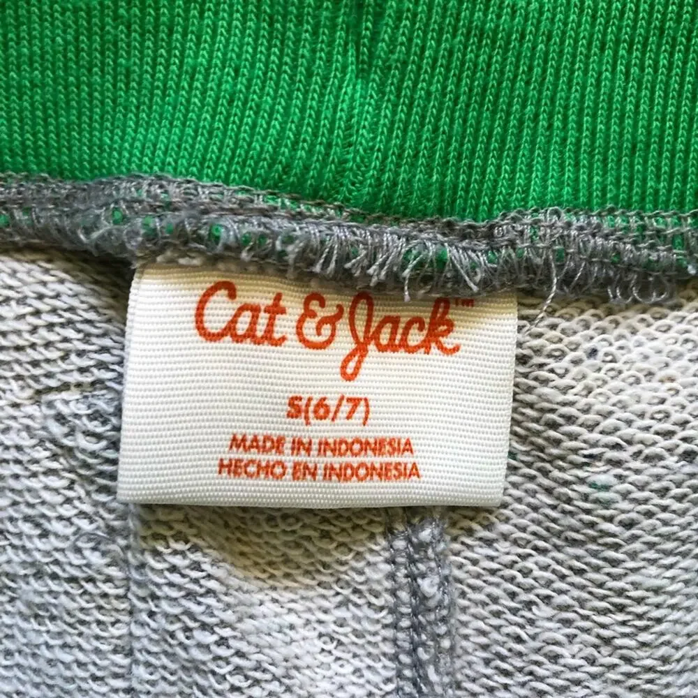 Cat & Jack Shorts Cotton Gray Drawstring Waist Size 6/7